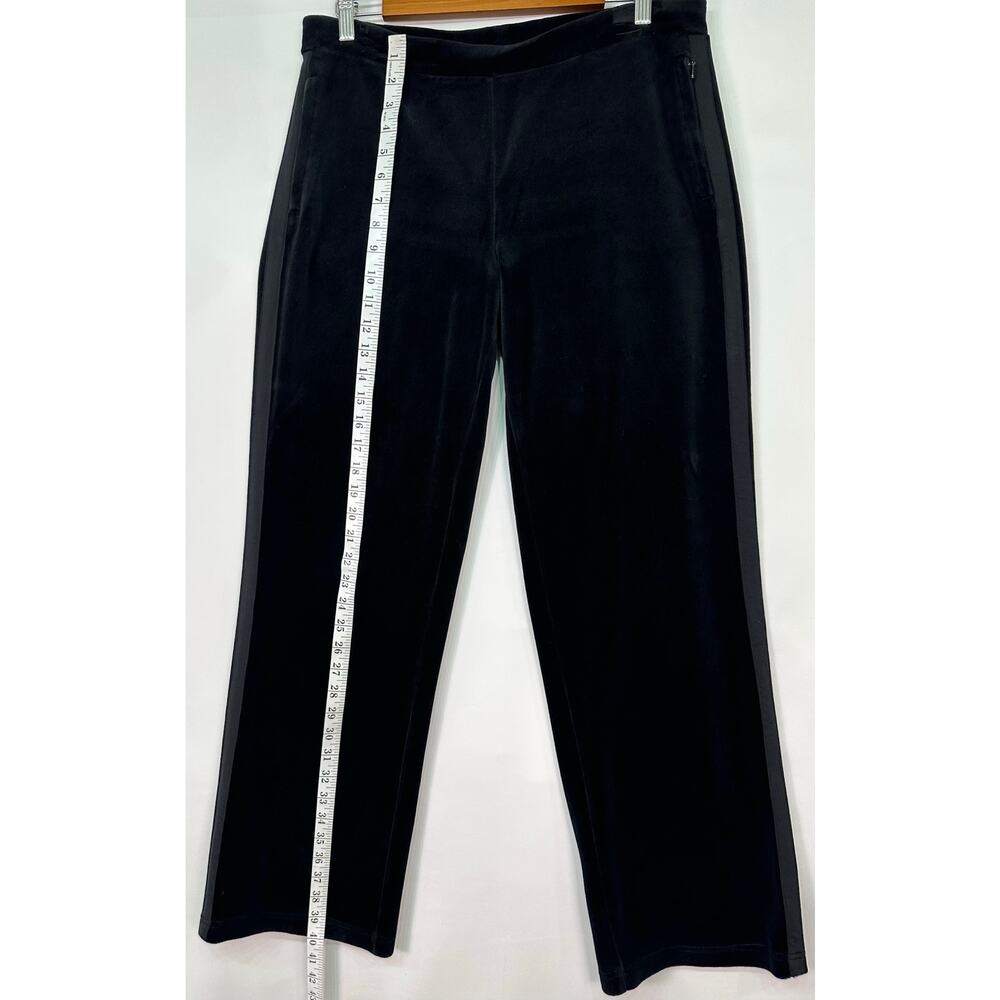 Lauren Active Ralph Lauren Black Velvet Active Track Pants Size Medium - Picture 7 of 11